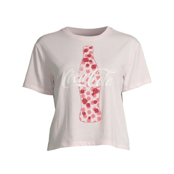 Coca-Cola XXL Junior's graphic Skimmer Tee t-shirt Top Embroidery floral design - Picture 5 of 6